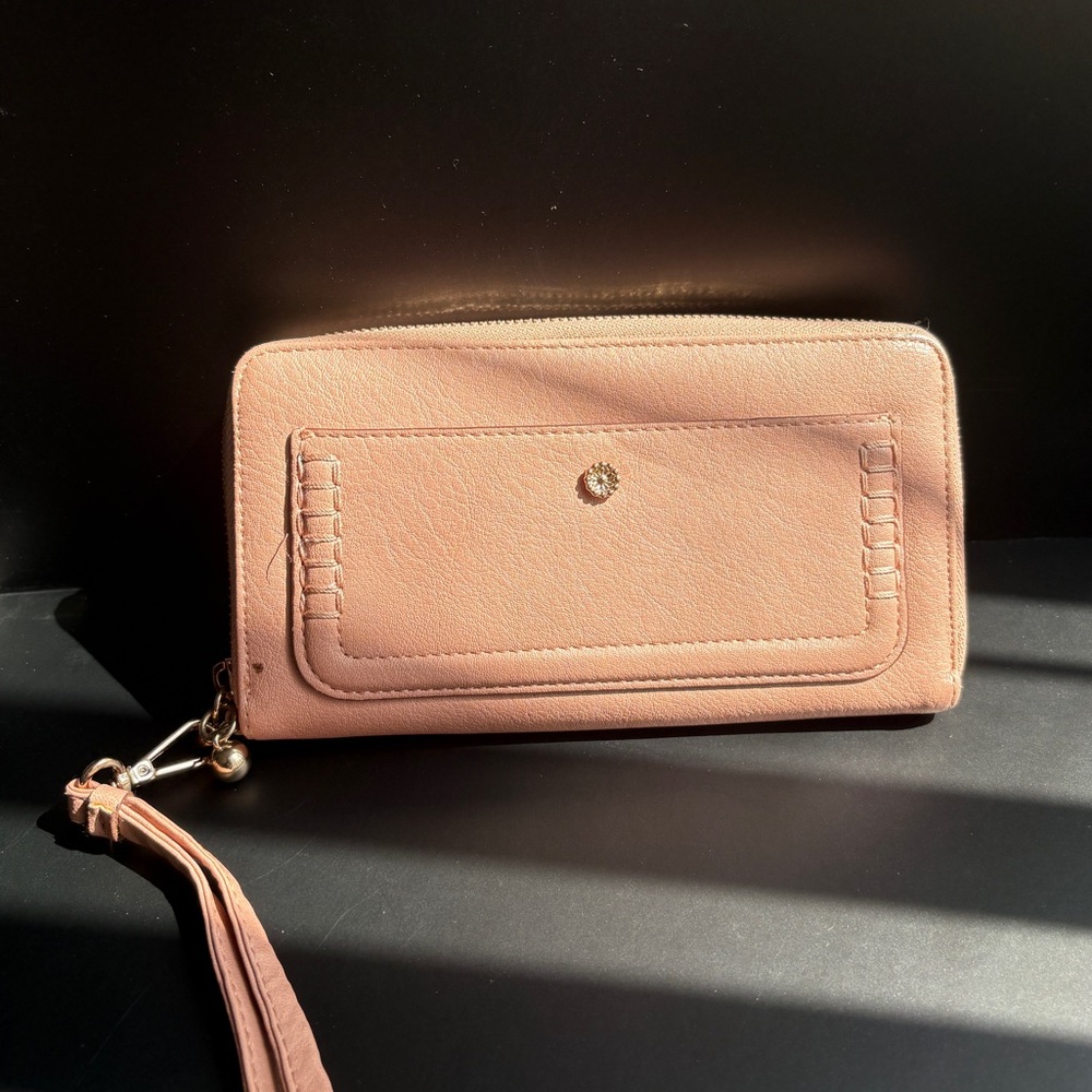 LC Lauren Conrad Blush Pink Zip Wallet Wristlet